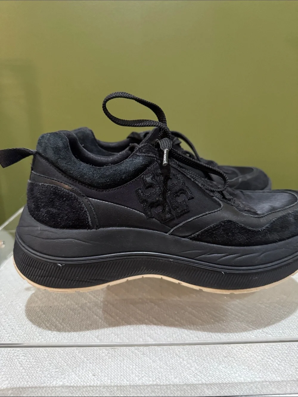 Tory Burch Black Platform Sneakers